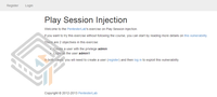 Pentester Lab Play Session Injection screenshot