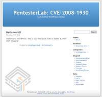 Pentester Lab CVE-2008-1930: Wordpress 2.5 Cookie Integrity Protection Vulnerability screenshot